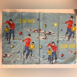 Vintage Pillowcase Star Trek Theme Fashion Manor Spock Cpt Kirk Standard